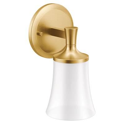 Brushed Gold One Globe Bath Light by Moen