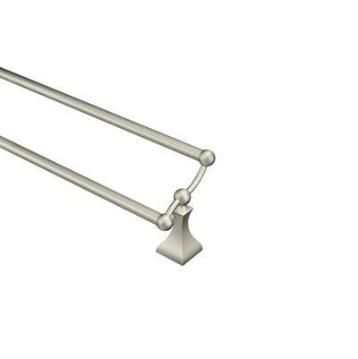 Brushed Nickel 24'' Double Towel Bar by Moen
