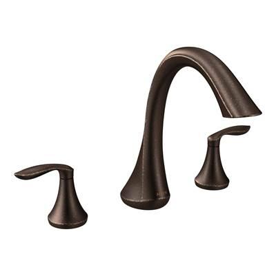 Eva 2-Handle Deck-Mount Roman Tub Faucet Trim Kit in Oil-Rubbed Bronze (Valve Sold Separately) - Oil Rubbed Bronze by Moen