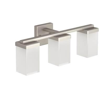 Brushed Nickel Three Globe Bath Light by Moen