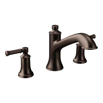 Dartmoor 8 in. Widespread 2-Handle Roman Tub Bathroom Faucet in Oil Rubbed Bronze (Valve Sold Separately) by Moen
