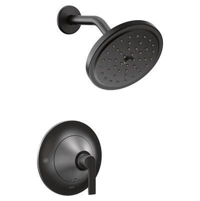 Doux Single-Handle Eco-Performance Posi-Temp Shower Faucet Trim Kit in Matte Black (Valve Sold Separately) by Moen