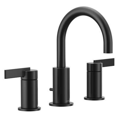 Cia 8 in. Widespread 2-Handle High-Arc Bathroom Faucet Trim Kit in Matte Black (Valve Sold Separately) by Moen