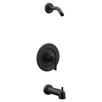 Gibon Single-Handle Posi-Temp Tub and Shower Faucet Trim Kit in Matte Black (Shower Head and Valve Not Included) by Moen