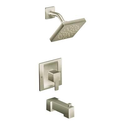 90-Degree Posi-Temp Single-Handle 1-Spray Tub and Shower Faucet Trim Kit in Brushed Nickel (Valve Sold Separately) by Moen