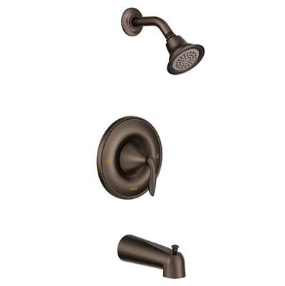 Eva 1-Handle Posi-Temp Tub and Shower Trim Kit with Eco-Performance Showerhead in Oil Rubbed Bronze (Valve Sold Separately)