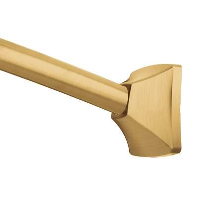 Brushed Gold Adjustable Curved Shower Rod