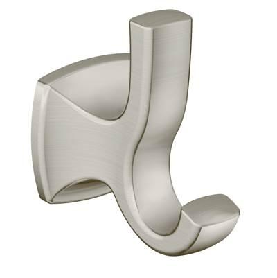 Brushed Nickel Double Robe Hook by Moen