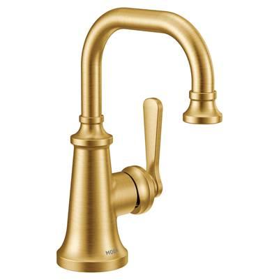 Colinet One-Handle Single Hole Traditional Bathroom Sink Faucet in Brushed Gold by Moen