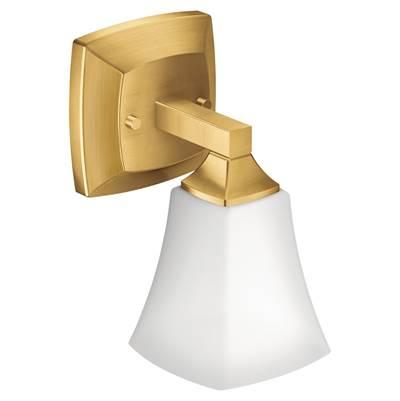 Brushed Gold One Globe Bath Light by Moen