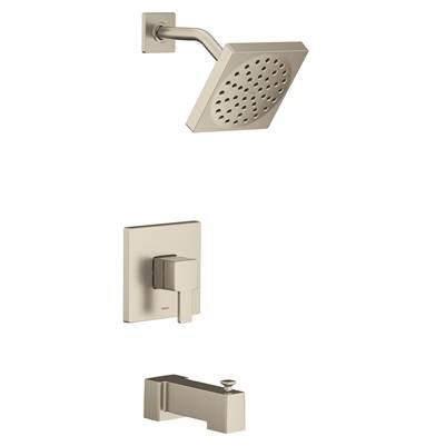 90 Degree M-CORE 2-Series Eco Performance 1-Handle Tub and Shower Trim Kit in Brushed Nickel (Valve Sold Separately) by Moen