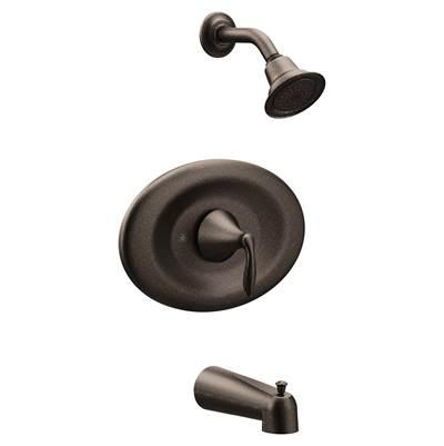 Eva Posi-Temp Eco-Performance Tub and Shower Trim Kit, Valve Required, Oil Rubbed Bronze by Moen