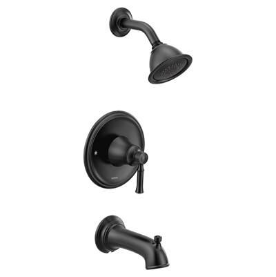 Dartmoor 1-Handle Eco-Performance Posi-Temp Tub and Shower Trim Kit in Matte Black by Moen