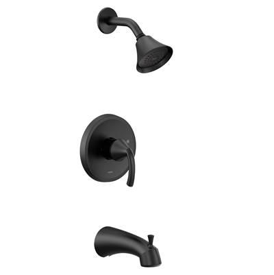 Glyde M-CORE 2-Series Eco Performance 1-Handle Tub and Shower Trim Kit in Matte Black (Valve Sold Separately)