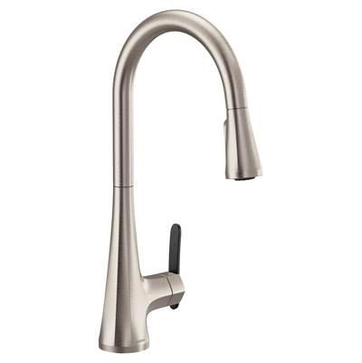 Sinema Single-Handle Pull-Down Sprayer Kitchen Faucet with Power Clean and 2 Handle Options in Spot Resist Stainless