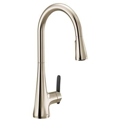 Sinema Single-Handle Pull-Down Sprayer Kitchen Faucet with Power Clean and 2 Handle Options in Polished Nickel