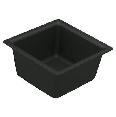 15.75-Inch Wide x 7-Inch Deep Dual Mount Granite Single Bowl Kitchen or Bar Sink, Black by Moen
