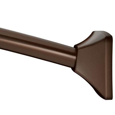 Old World Bronze Adjustable Curved Shower Rod by Moen