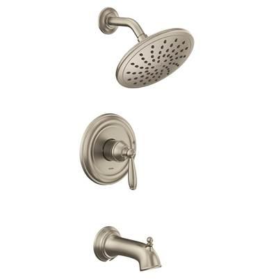 Brantford M-CORE 2-Series Eco Performance 1-Handle Tub and Shower Trim Kit in Brushed Nickel (Valve Sold Separately) by Moen