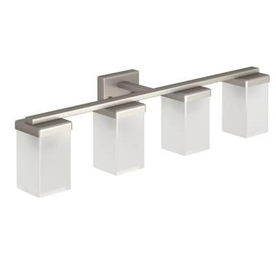 Brushed Nickel Four Globe Bath Light by Moen