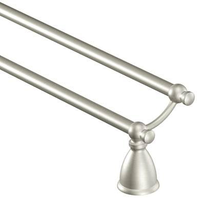 Brushed Nickel 24'' Double Towel Bar by Moen