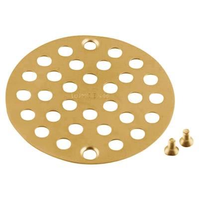 4-Inch Screw-In Shower Strainer Drain Cover, Brushed Gold by Moen
