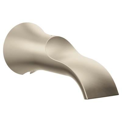 Doux 1/2-Inch Slip Fit Connection Non-Diverting Tub Spout, Brushed Nickel by Moen