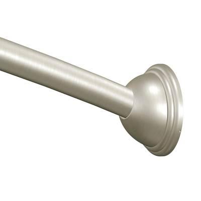 Brushed Nickel Adjustable Curved Shower Rod by Moen