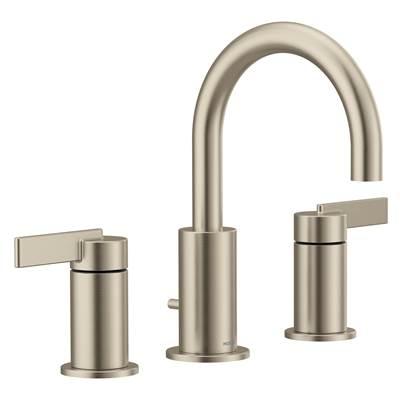 Cia 8 in. Widespread 2-Handle High-Arc Bathroom Faucet Trim Kit in Brushed Nickel (Valve Sold Separately) by Moen