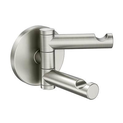Brushed Nickel Double Robe Hook by Moen