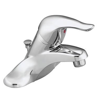 Chateau One-Handle Low-Arc Bathroom Faucet with Drain Assembly, Chrome by Moen