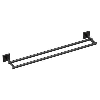 Matte Black 24'' Double Towel Bar