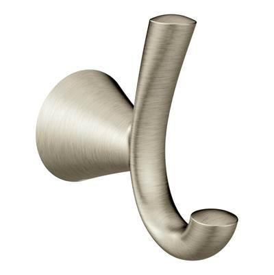 Brushed Nickel Double Robe Hook by Moen
