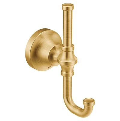Brushed Gold Double Robe Hook by Moen