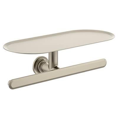 Brushed Nickel Double Paper Holder by Moen