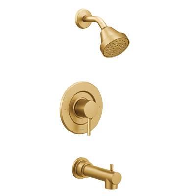 Align Single-Handle Posi-Temp Eco-Performance Tub and Shower Faucet Trim Kit in Brushed Gold (Valve Sold Separately) by Moen