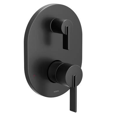 Cia M-CORE 3-Series 2-Handle Shower Trim with Integrated Transfer Valve in Matte Black (Valve Sold Separately) by Moen