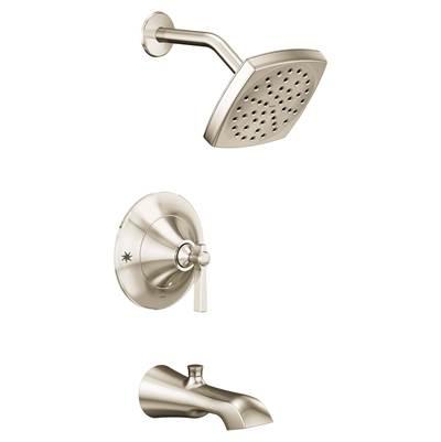 Flara Posi-Temp Eco-Performance 1-Handle Tub and Shower Faucet Trim Kit in Polished Nickel (Valve Sold Separately) by Moen