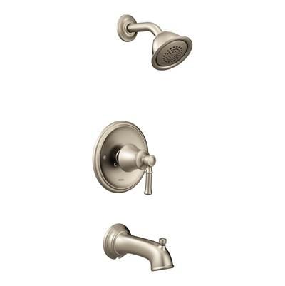 Dartmoor Posi-Temp Single-Handle Wall-Mount Faucet Trim Kit in Spot Resist Brushed Nickel (Valve Sold Separately) by Moen