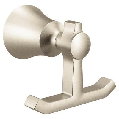 Brushed Nickel Double Robe Hook by Moen