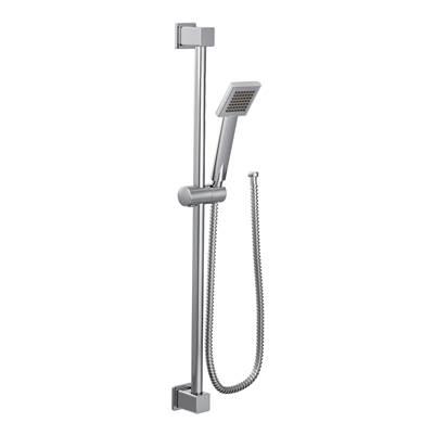 90 Degree Modern Eco-Performance Handshower Handheld Shower with 30-Inch Slide Bar and 69-Inch Metal Hose, Chrome