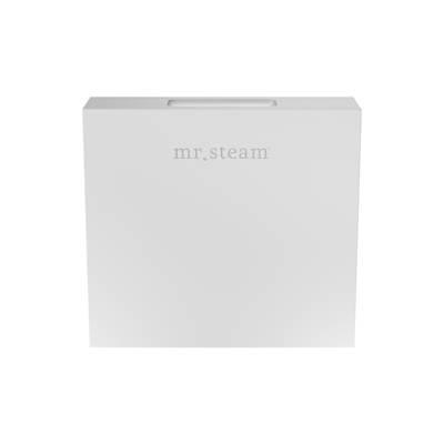 Designer 3 in. Steamhead with AromaTherapy Reservoir in Square White by Mr. Steam