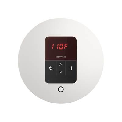 iTempo Round Steam Shower Control and Steamhead in White