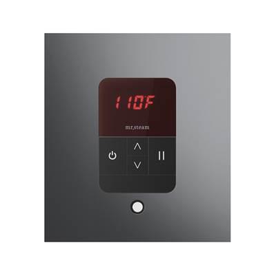 iTempo Square Steam Shower Control and Steamhead in Brilliant Black