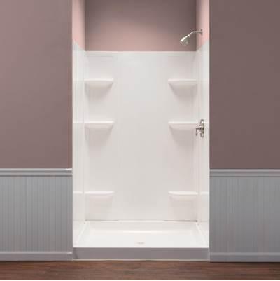 Durawall Shower Wall, White, Fits up to 60'' Wx40'' D Alcove by Mustee And Sons