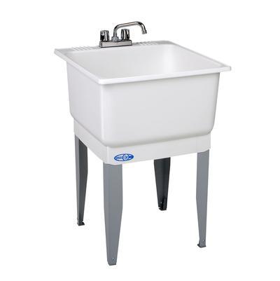 Utilatub Laundry Tray Combo, Pl Faucet Supply Lines P Trap