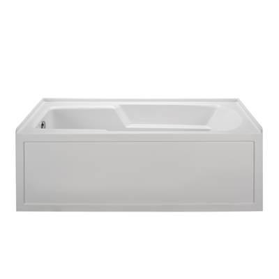 60X30 White Right Hand Drain Integral Skirted Soaker W/ Integral Tile Flange-Basics by MTI Basics