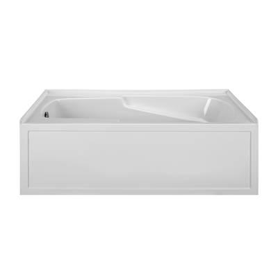 60X32 White Right Hand Drain Integral Skirted Soaker W/ Integral Tile Flange-Basics by MTI Basics