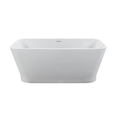 ADDISON 5 SCULPTURESTONE FREESTANDING/UNDERMOUNT AIR BATH - GLOSS BISCUIT (58X30) by MTI Baths