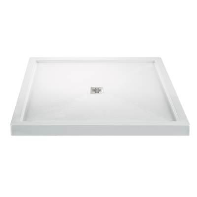 MTI Baths 6060 Acrylic CXL Center Drain Multi Threshold - Biscuit by MTI Baths